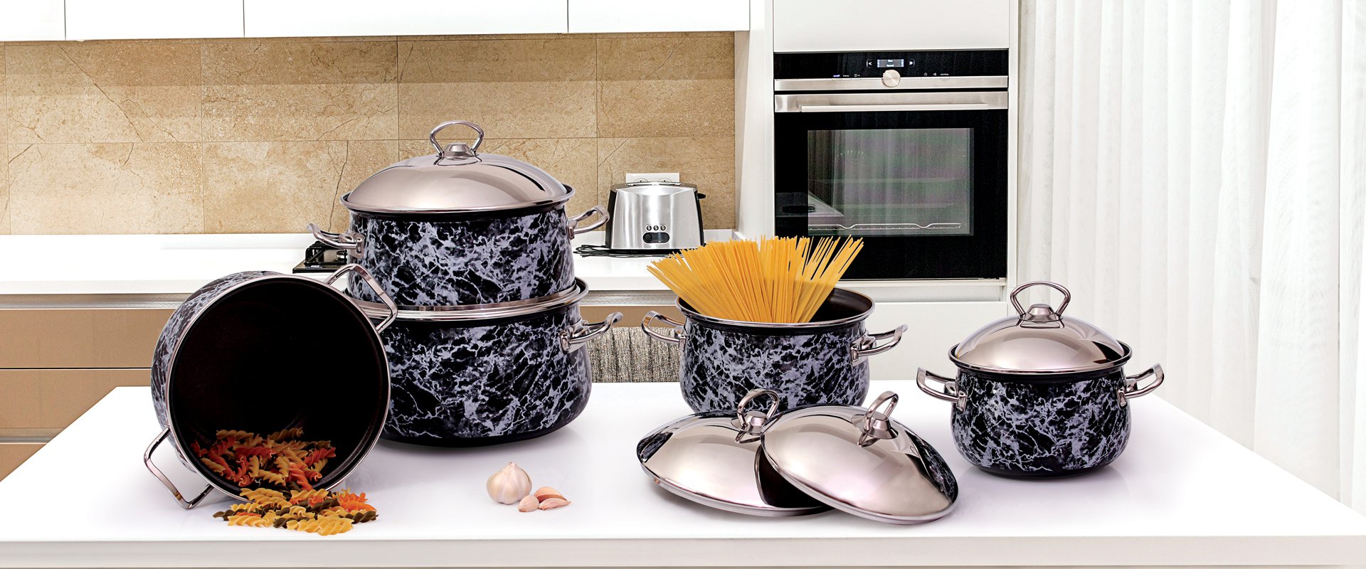 10 PCS ENAMEL NON-STICK LUX SET