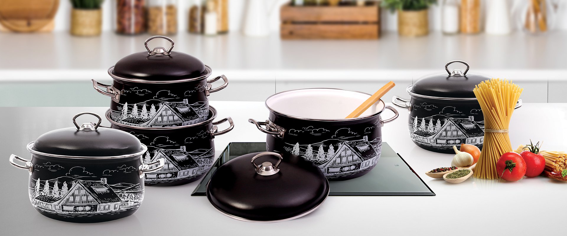 10 PCS LUX ENAMEL BELLY SET