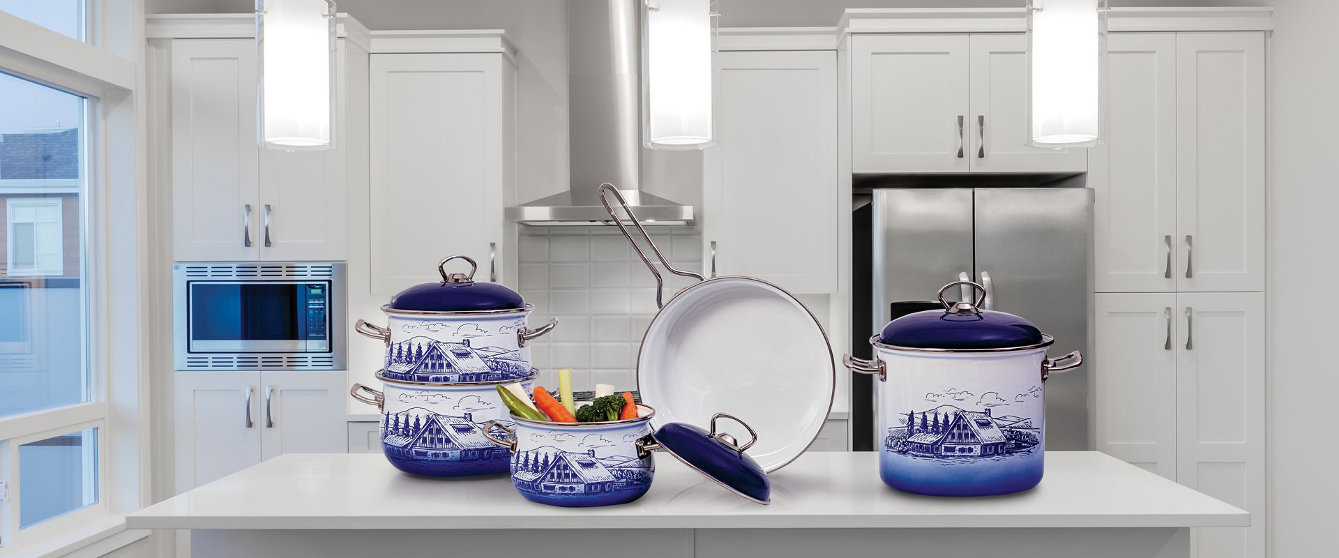 9 PCS LUX ENAMEL BELLY SET